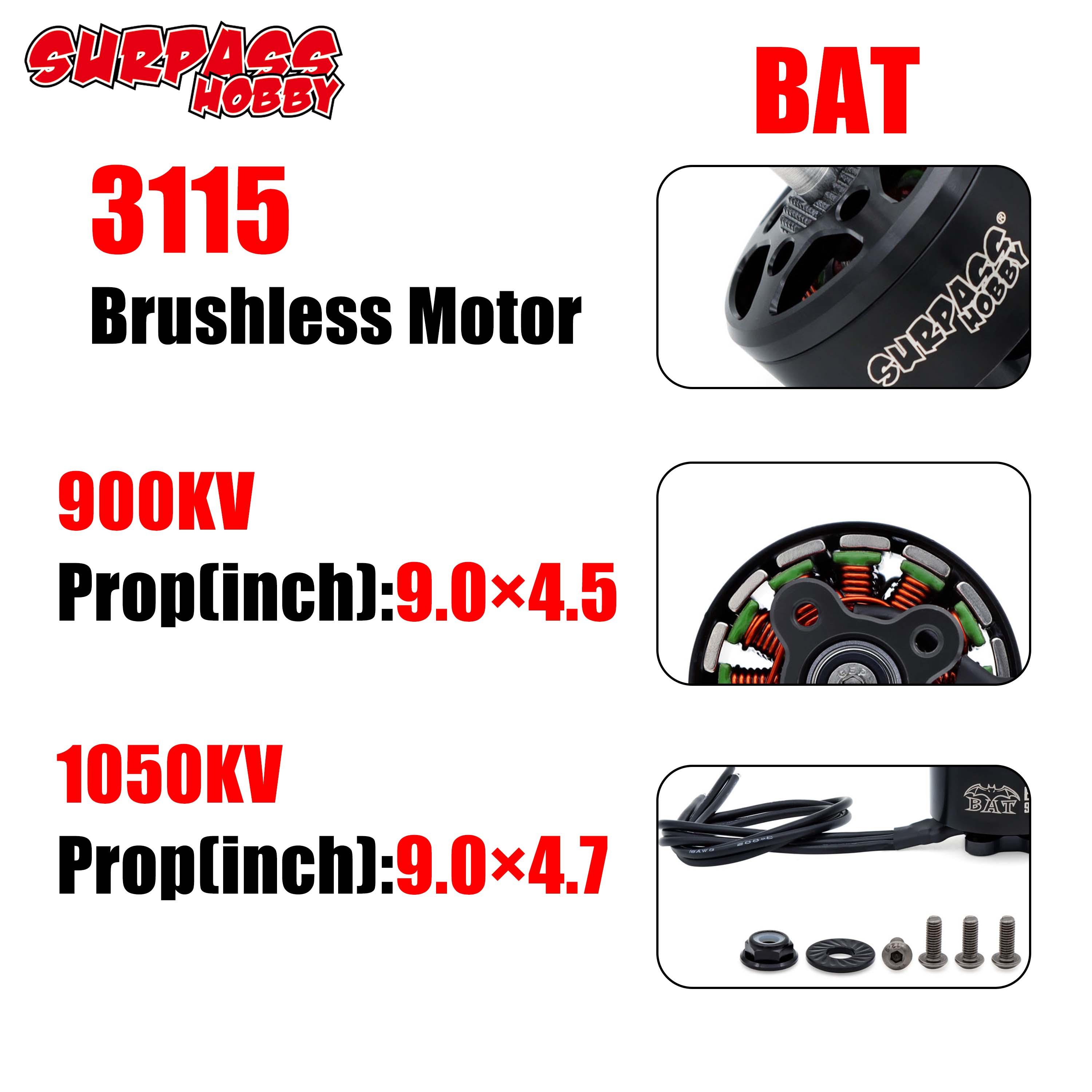 Surpass Hobby BAT 3115 900KV 1 - Drone Racing Esc 评论和价格