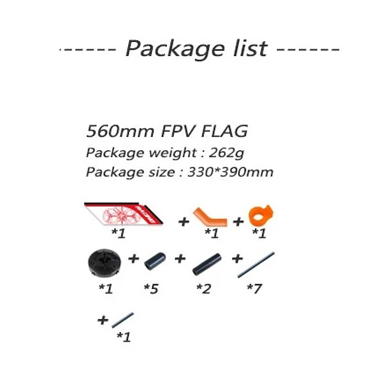 LDARC 560mm FPV Freestyle Outd - Drone Racing Flag 评论和价格